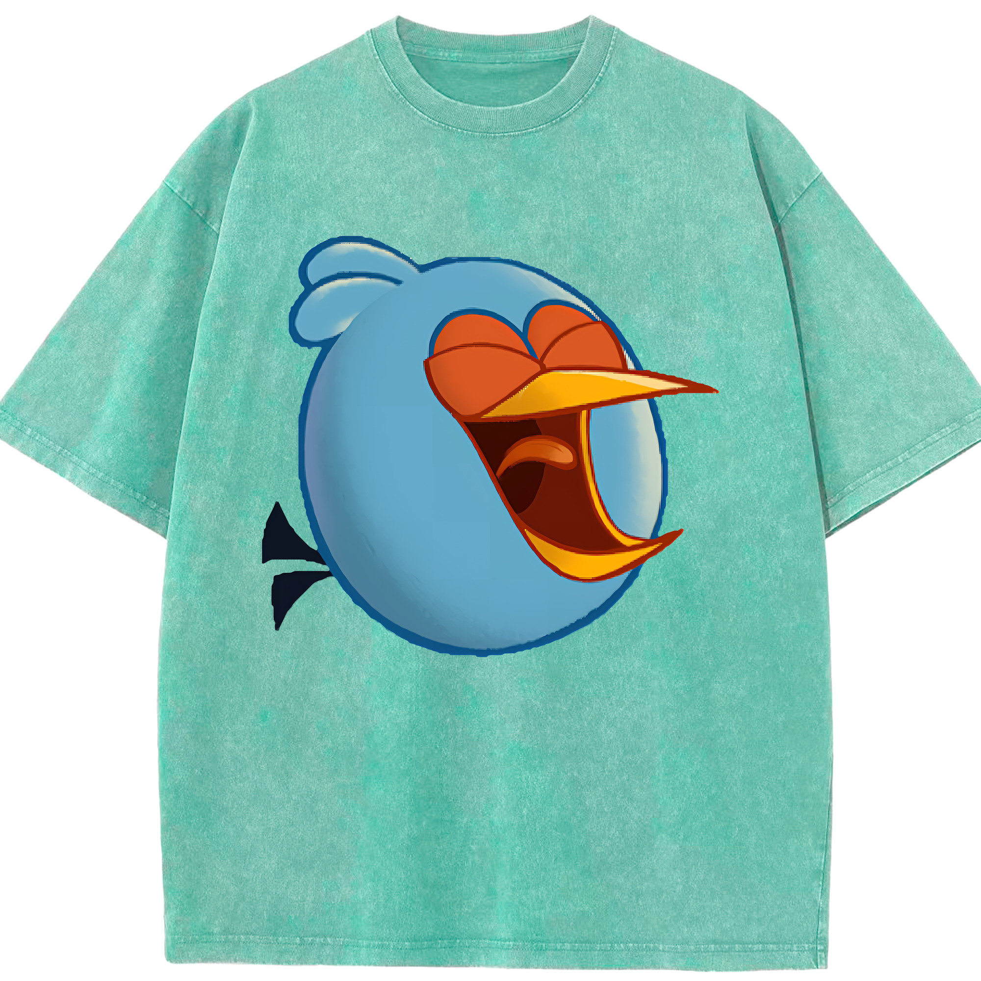 （画像用） Angry Birds アングリーバード 綿100% ヴィンテージ風 半袖Tシャツ（フロントプリント）